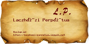 Laczházi Perpétua névjegykártya